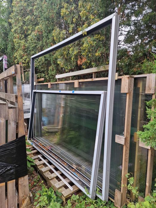 okno dwuskrzydłowe - balkon, fix,  woodec sheffield concerte x2