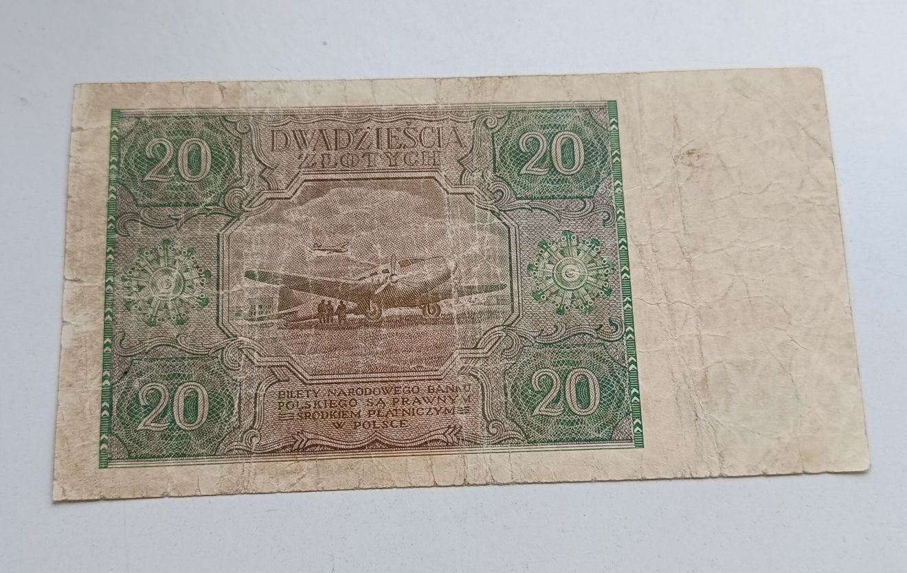 Banknot 20 złotych 1946r.