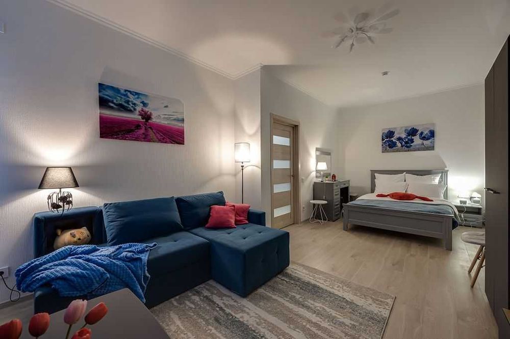 1-ком. квартира посуточно, почасово. Центр, Малый рынок. Подобово