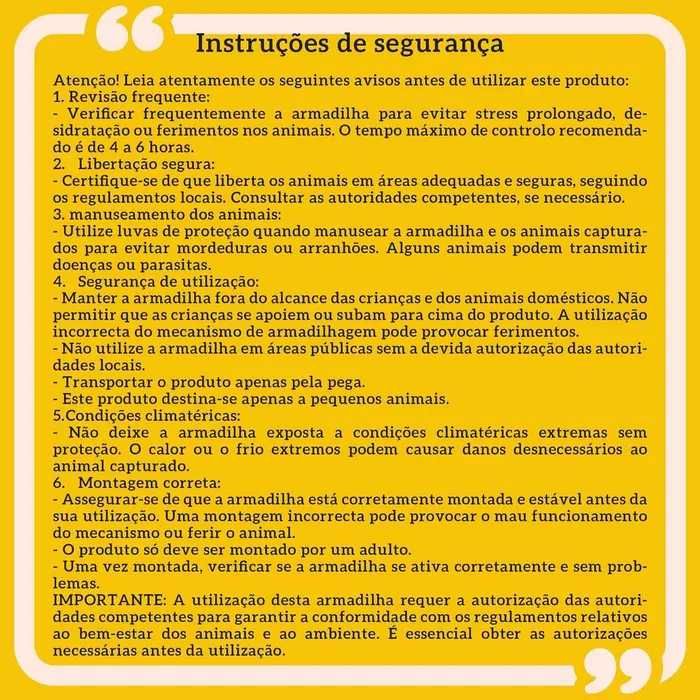 Armadilha para animais vivos com 2 portas 135x53x39cm