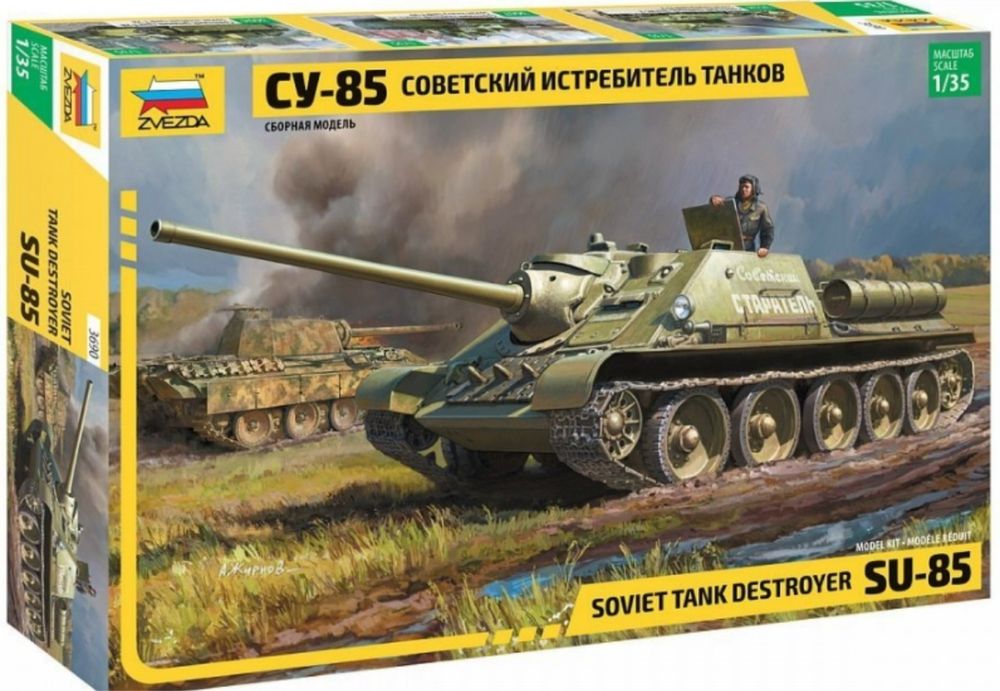 Model do sklejenia czołg SU-85 Soviet tank destroyer 1:35 ZVEZDA 3690