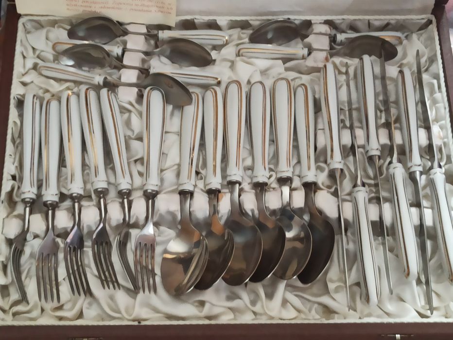 Komplet sztućce Gerlach porcelana Ćmielów 24 elementy