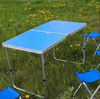 Стол туристический складной для пикника в комплекте с 4 стульями