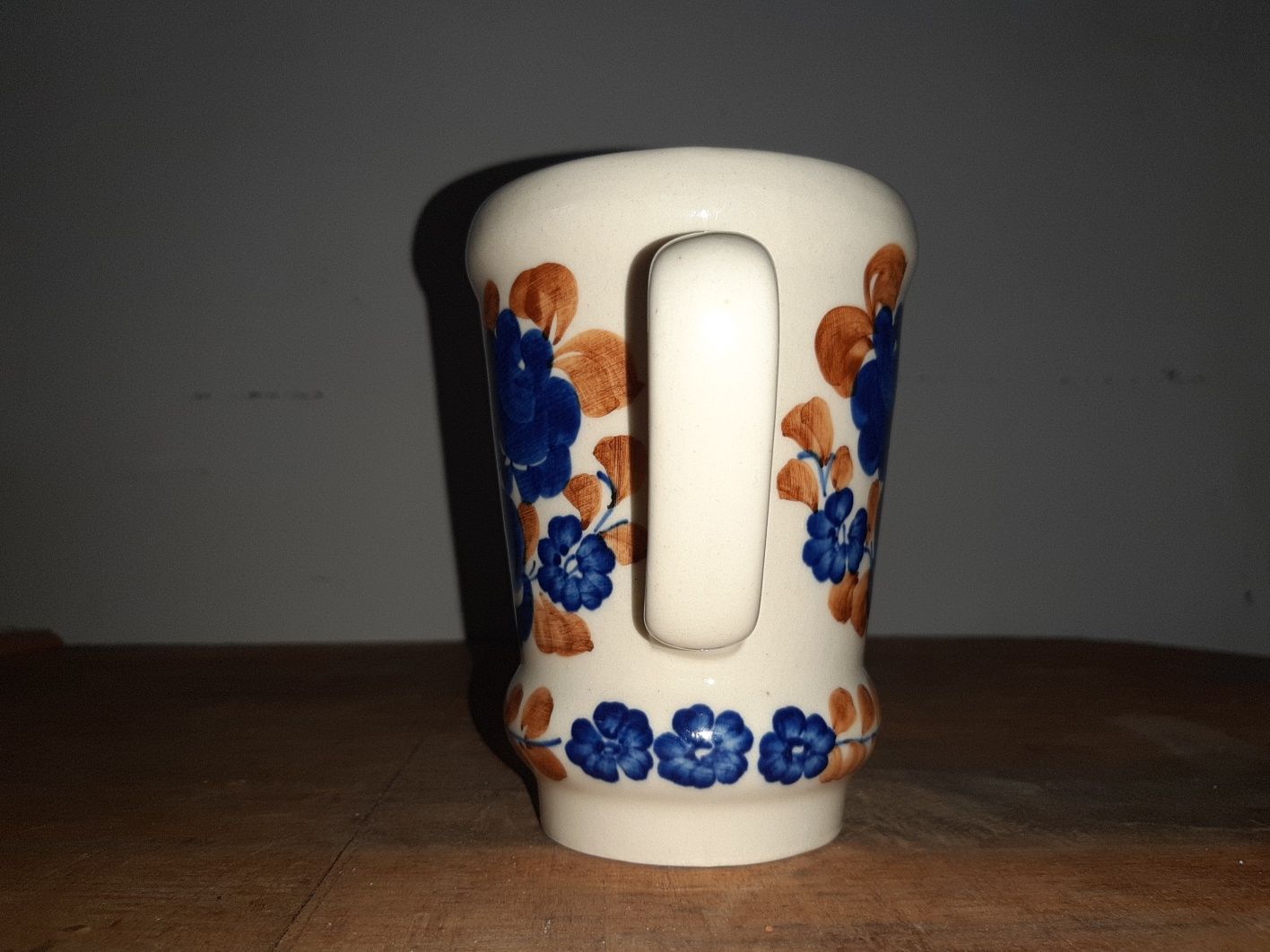 Kufel kubek wazon fajans Włocławek stara ceramika PRL  vintage retro