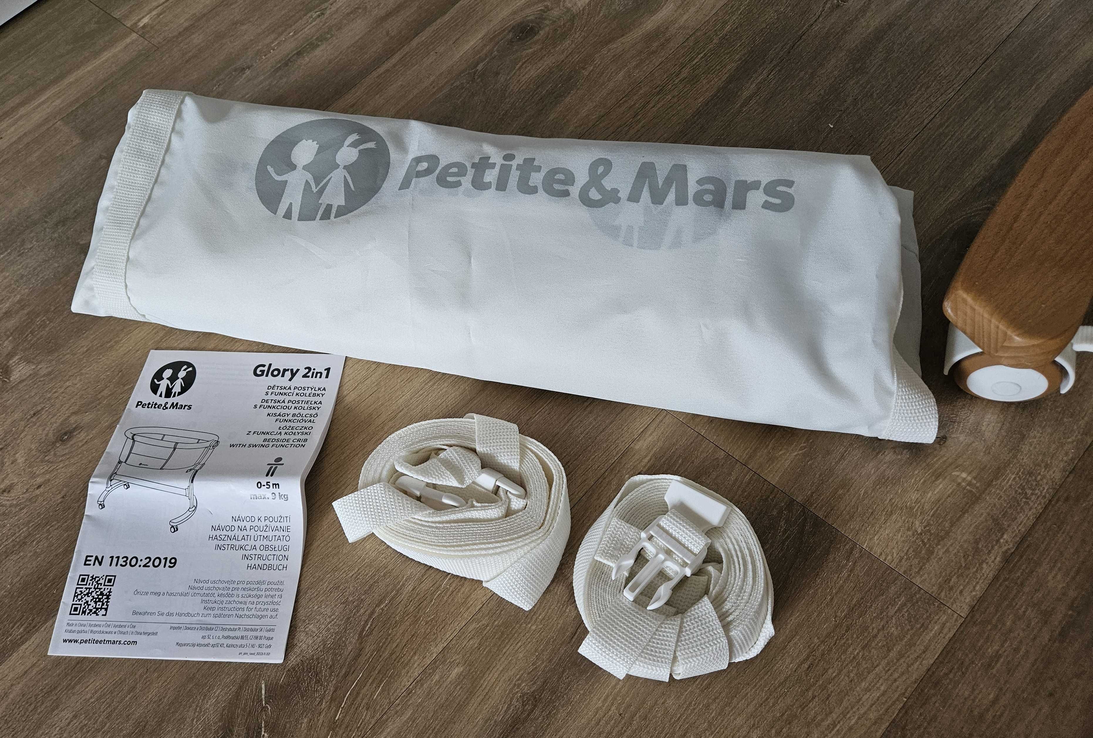 Petite&Mars Glory - łóżeczko dziecięce z funkcją kołyski 2w1