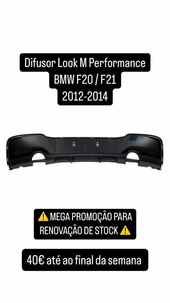 Difusor Look M Performance BMW F20 / F21 2012 a 2014