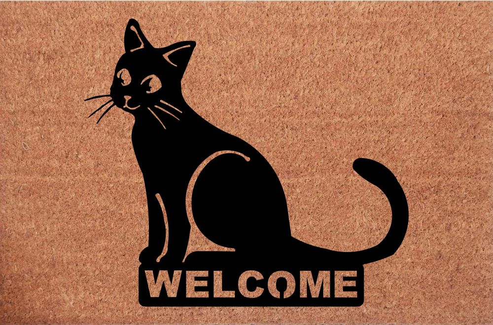 Wycieraczka kokosowa pod drzwi Welcome Kotek Wycieraczka Dla Kociary