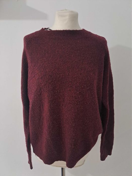 Sweter bordowy damski