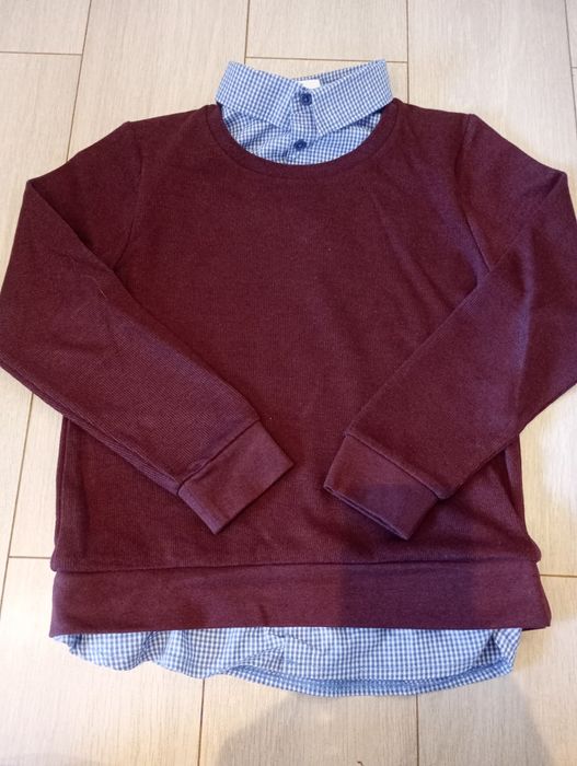 Rozm 134 sweter z koszulą cool club