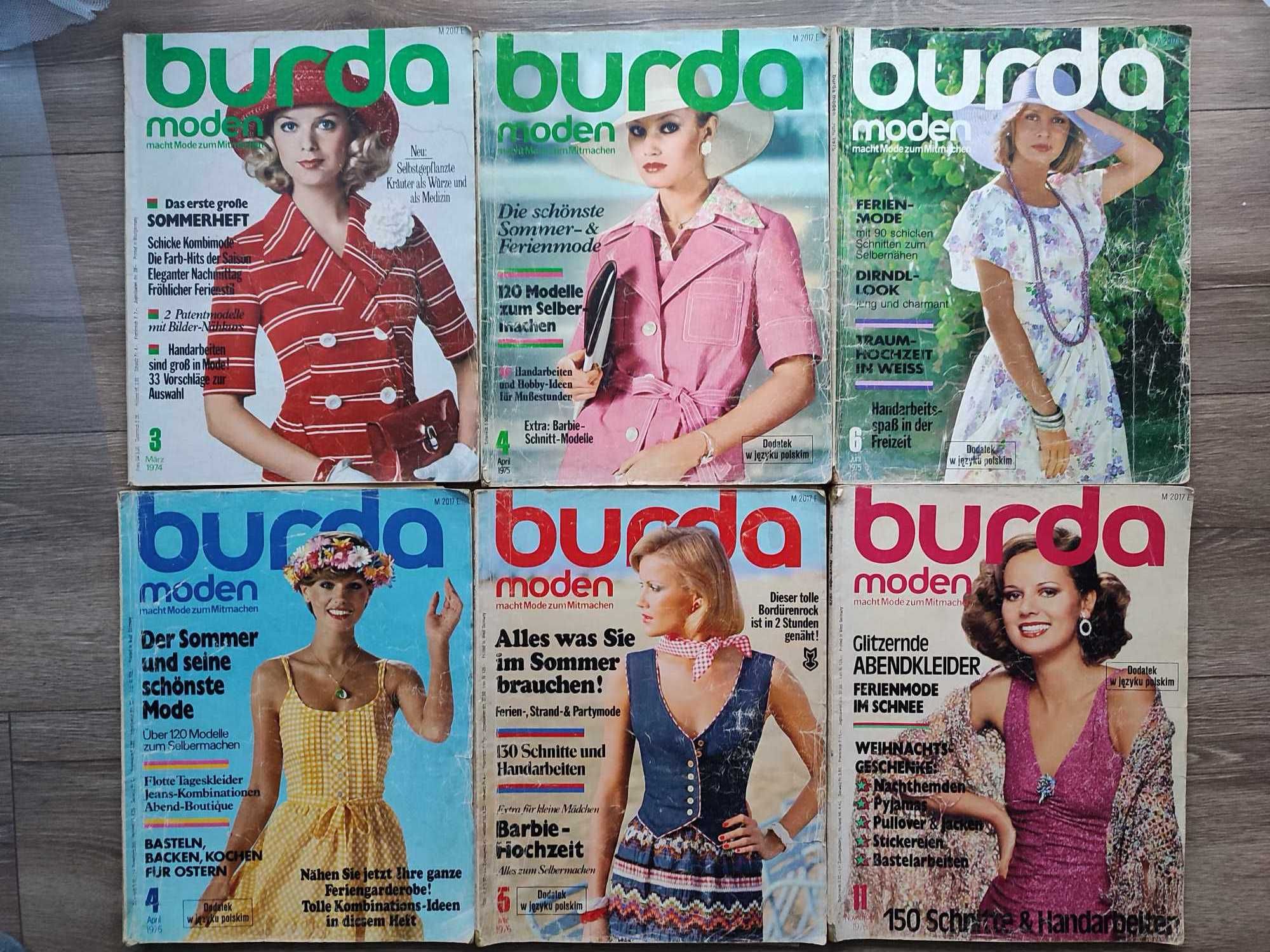 Burda lat 70 i 80-tych, 21 szt. z wykrojami + Astra Kindermode