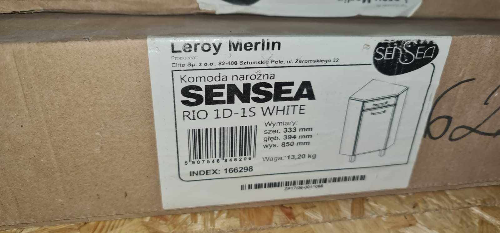 Szafka łazienkowa narożna biała Sensea stojąca