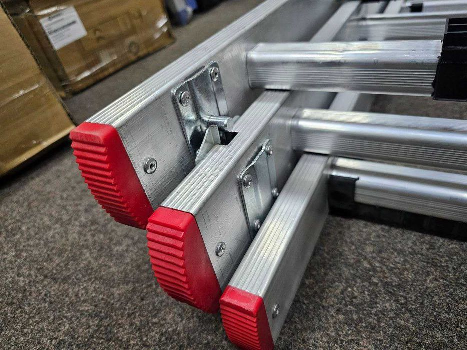 Трьохсекційна Алюмінієва Драбина 7,9м  3х12 до 150 кг Широкі сходинки