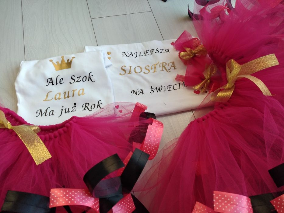 Komplet na roczek pierwsze urodziny dziewczynka