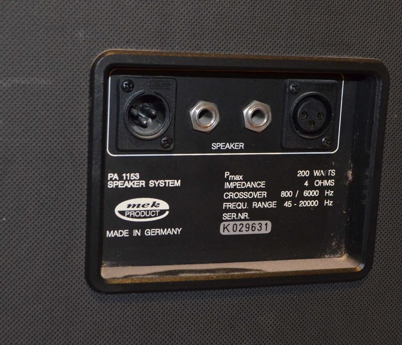 KME Mek Speak PA1153 kolumny głośnikowe estradowe 3drożne Niemieckie