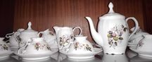 Serviço de chá porcelana SP Coimbra. Sem uso. Completo