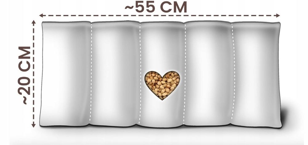 Naturalny termofor z pestkami wiśni 55×20 cm – relaks i ciepło