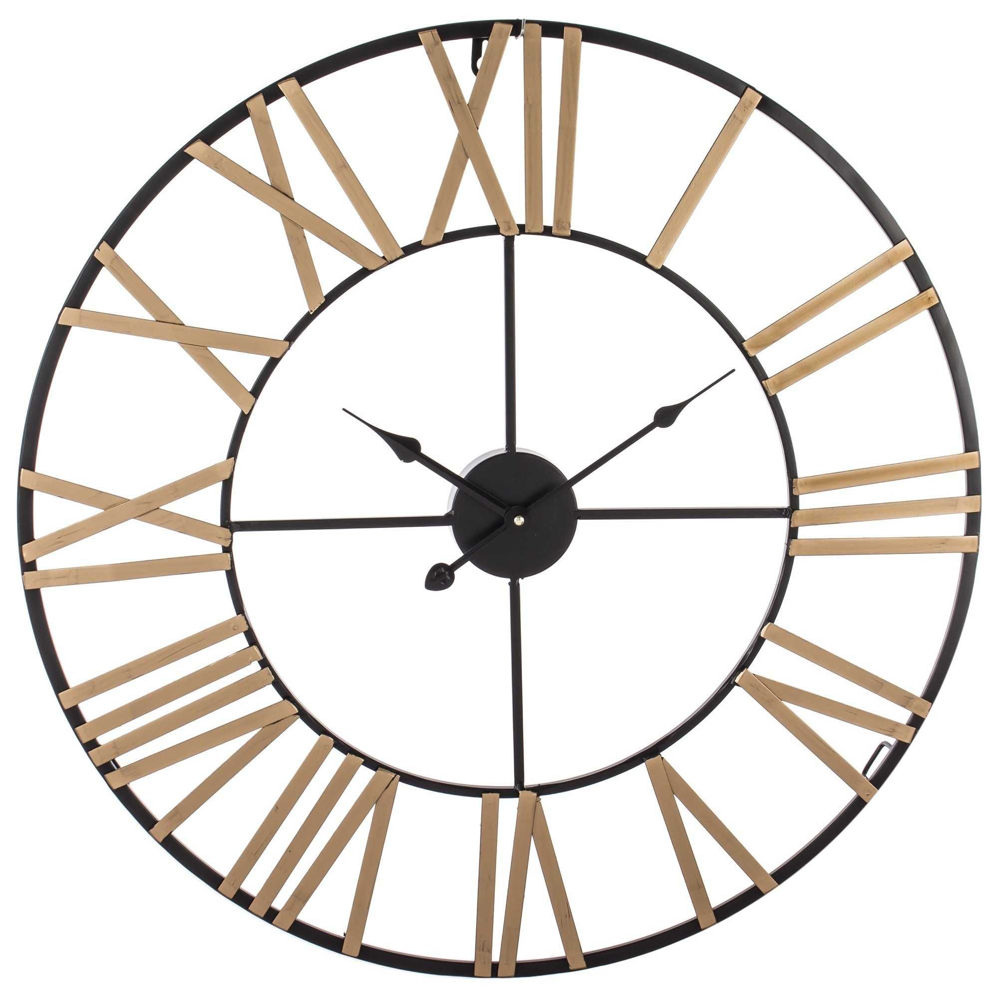 Zegar Duży Czarny Ścienny Retro Vintage Loft Rzymski 60 cm. 152792