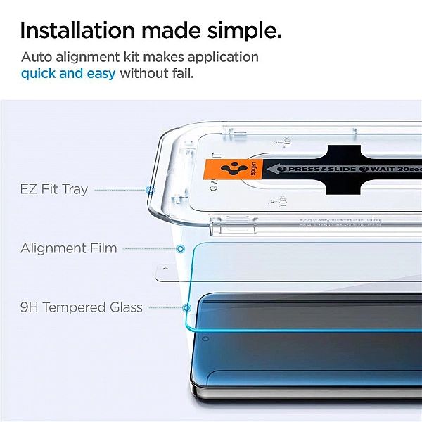 Szkło hartowane Spigen Glas.tR EZ Fit na Samsung Galaxy S24+ - 2 szt.