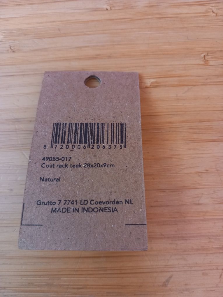 Action Tkmaxx wieszak drewno tekowe Indonezja !
