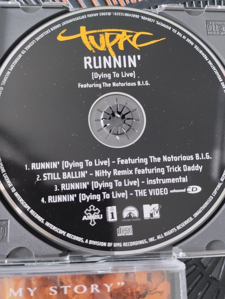 2pac, Tupac shakur. Resurrection soundtrack + runnin singiel. 2003 rok
