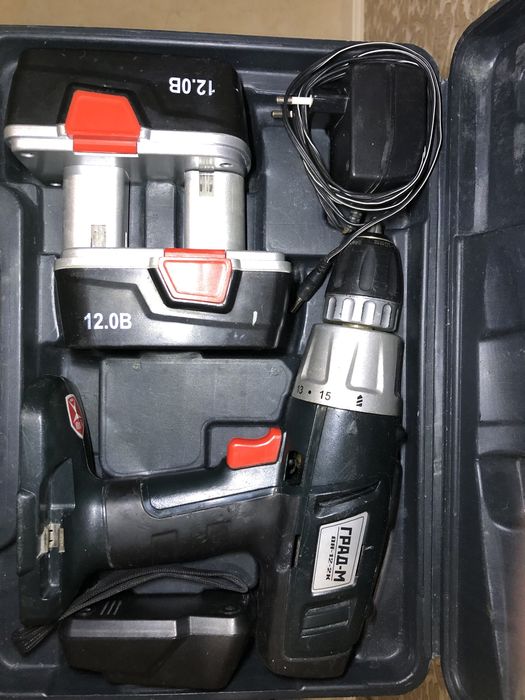 Шуруповерт аккумуляторный ГРАД-М 12V