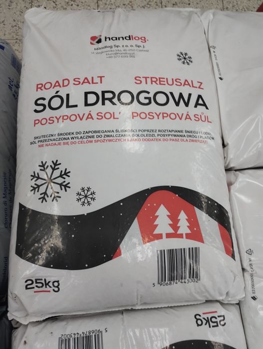 Sól drogowa 25 kg.