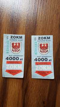 Bilety ZOKM Gorzów Wielkopolski * 2 szt. 4000 złotych ***