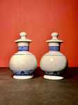2 POTES BAGO de ARROZ - meados séc XX - China - 11x7 cm/s