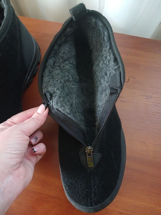 Черевики чоловічі войлочні чорні, 45 розмір