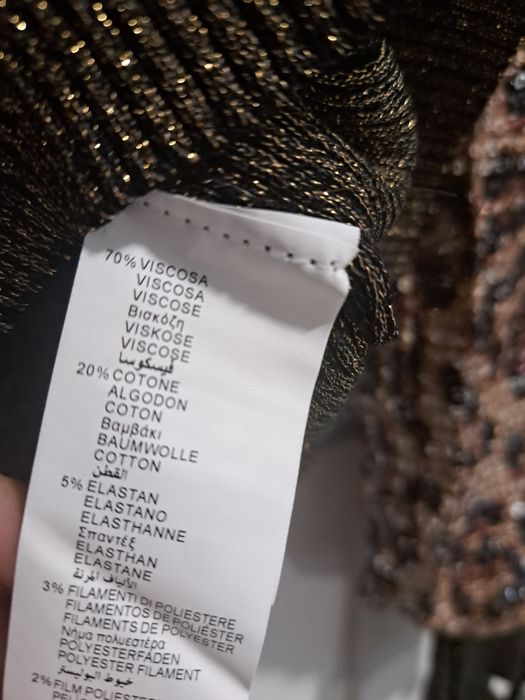 Bluzeczka prążek połączenie zlota panterki s,m,l,xl