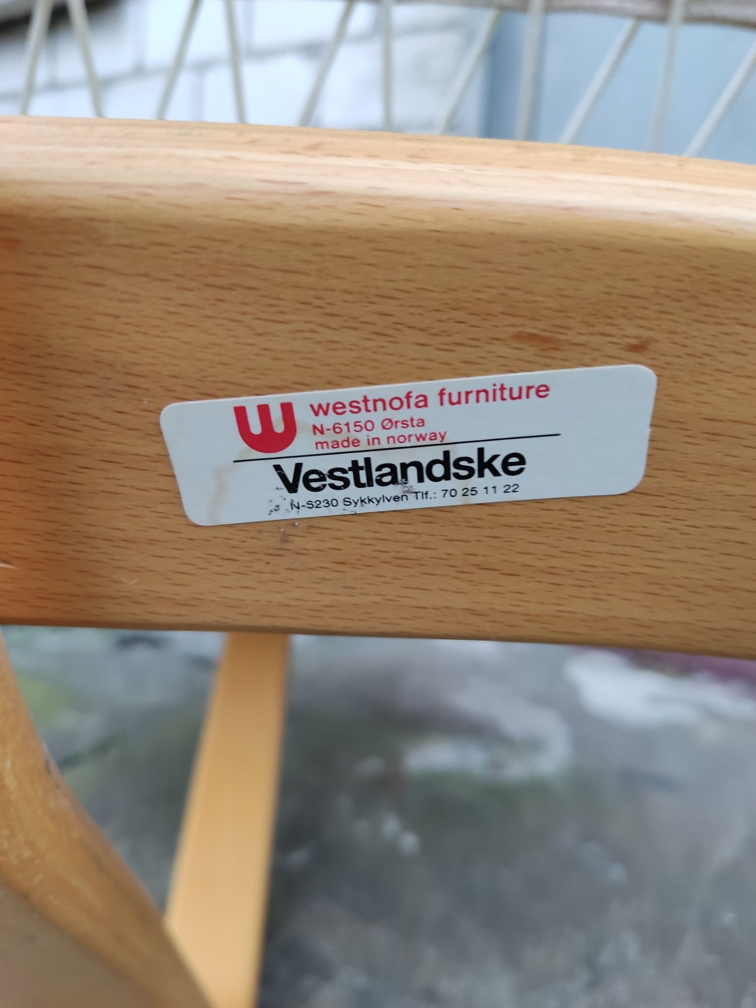 Westnofa Furniture Norwegia szezlong leżanka fotel skóra vintage retro