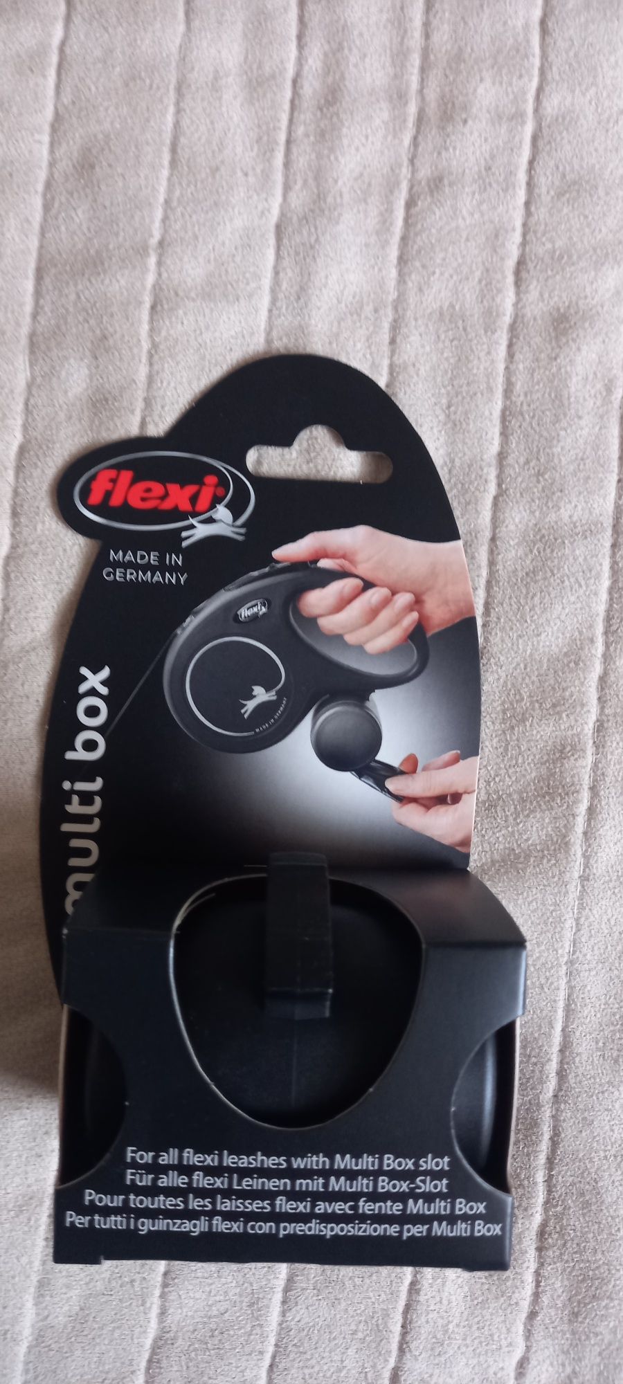 Nowa smycz Flexi M taśma 5 m pojemnik na woreczki