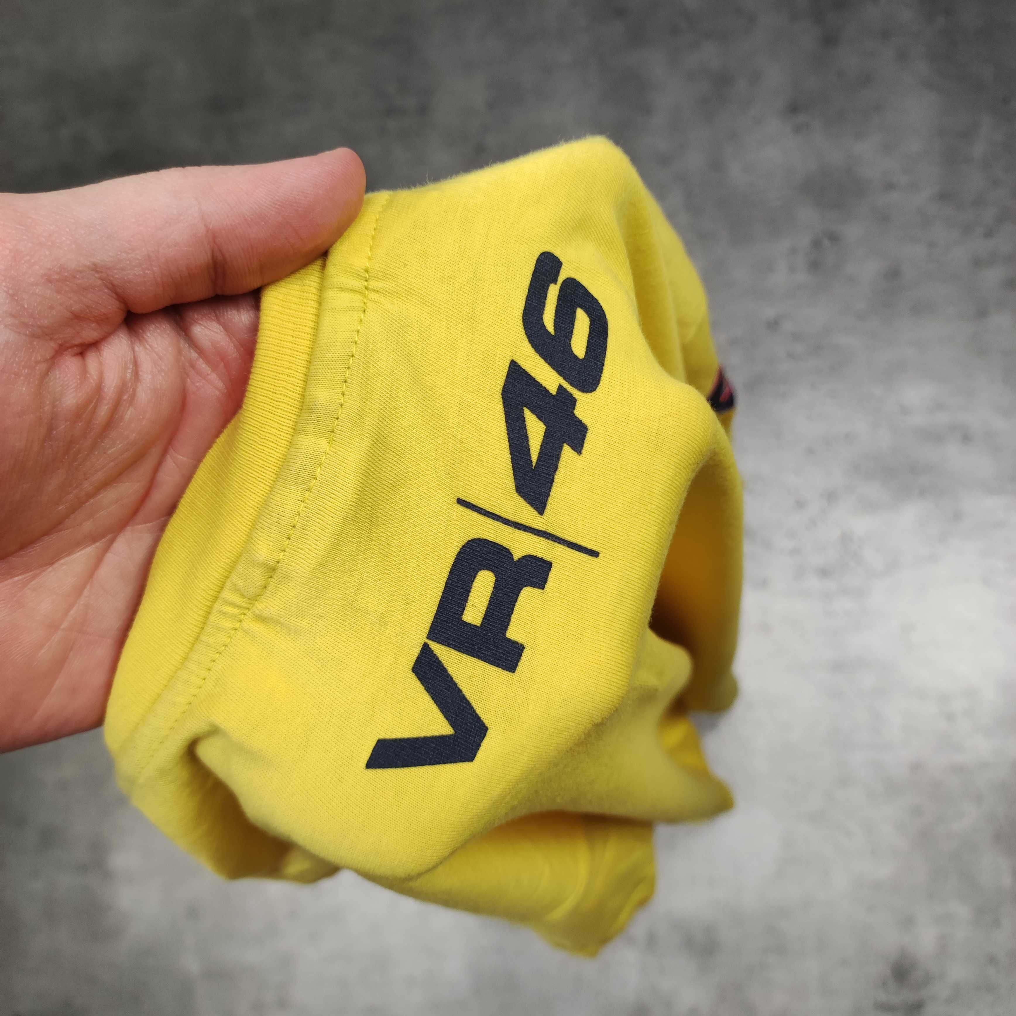 MĘSKA Koszulka Wyścigowa FIAT Yamaha VR46 Racing Żółta Duża Grafika