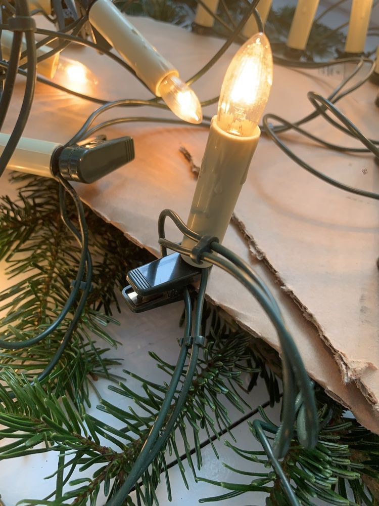 Lampki świąteczne świeczki sznur girlanda światełka