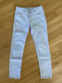 Jeansy skinny fit H&M rozm. 146, jasne szare