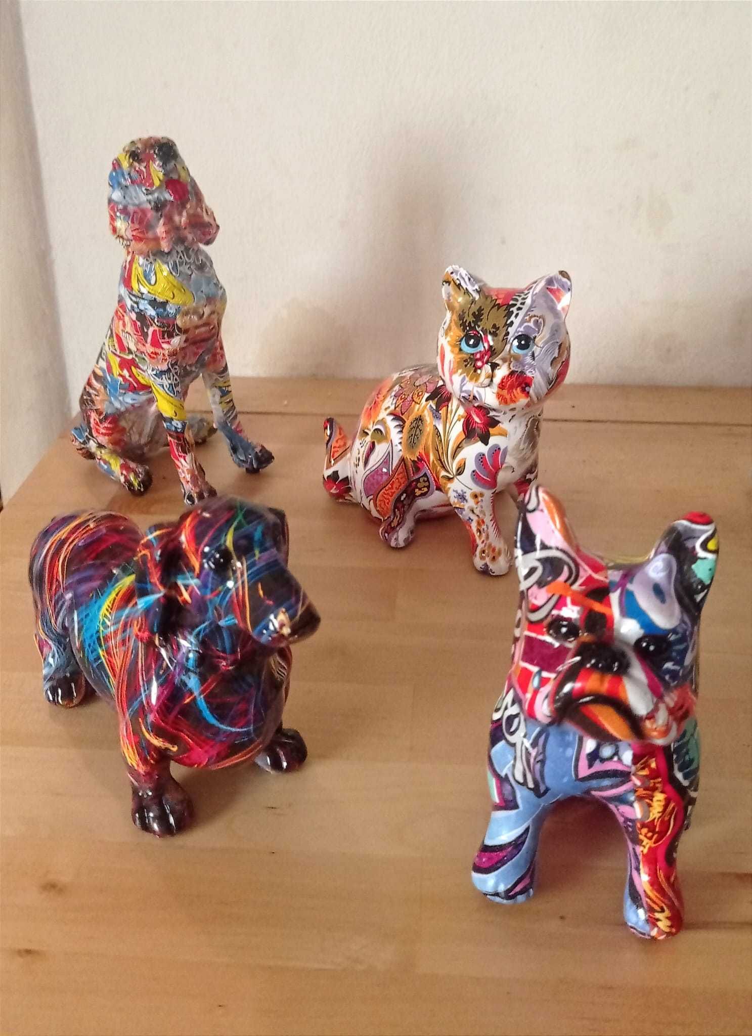 GATO Meigo, figura com cornucopias pintado, boho style