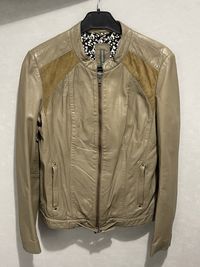 Шкіряна жіноча куртка Naf Naf 38 розмір M кожаная курточка