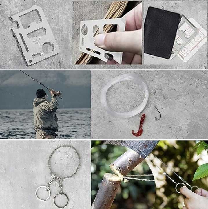 Duży wojskowy zestaw przetrwania survivalowy multitool 33w1