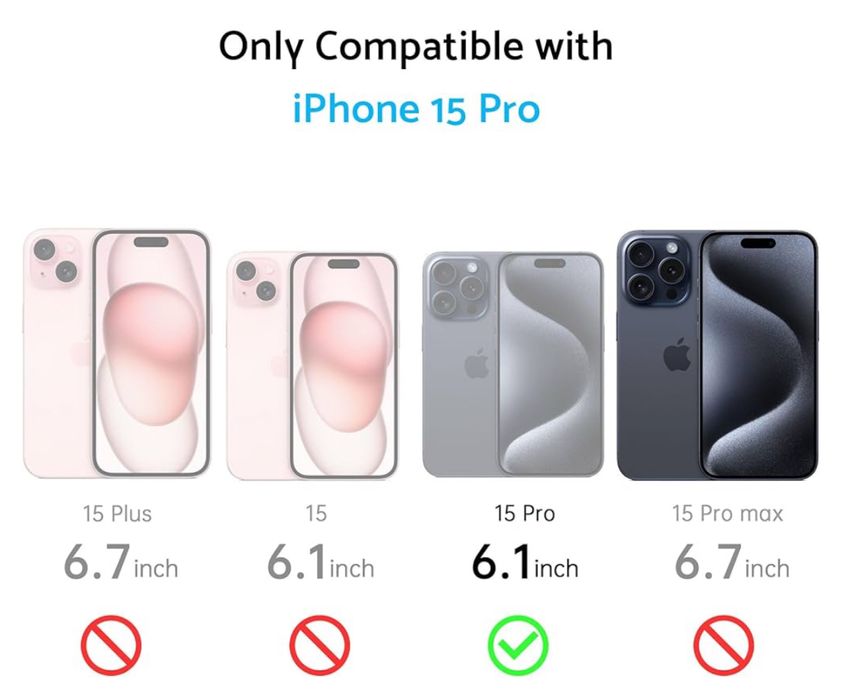 Capa Anqrp Roxa para iPhone 15 Pro