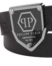 Philipp Plein pasek skórzany HEXAGON dł. 95 cm