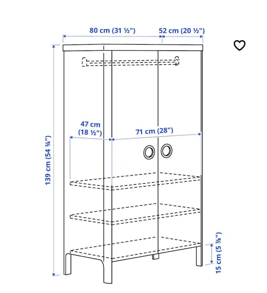 Szafa BUUNGE Ikea 80x139