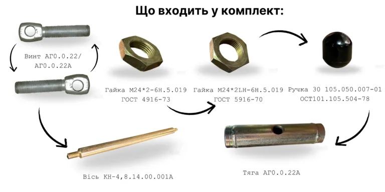 Запасні частини на Дискові Борони АГ*УДА*АГД*ДАН*СТЕП**Тяга в зборі**