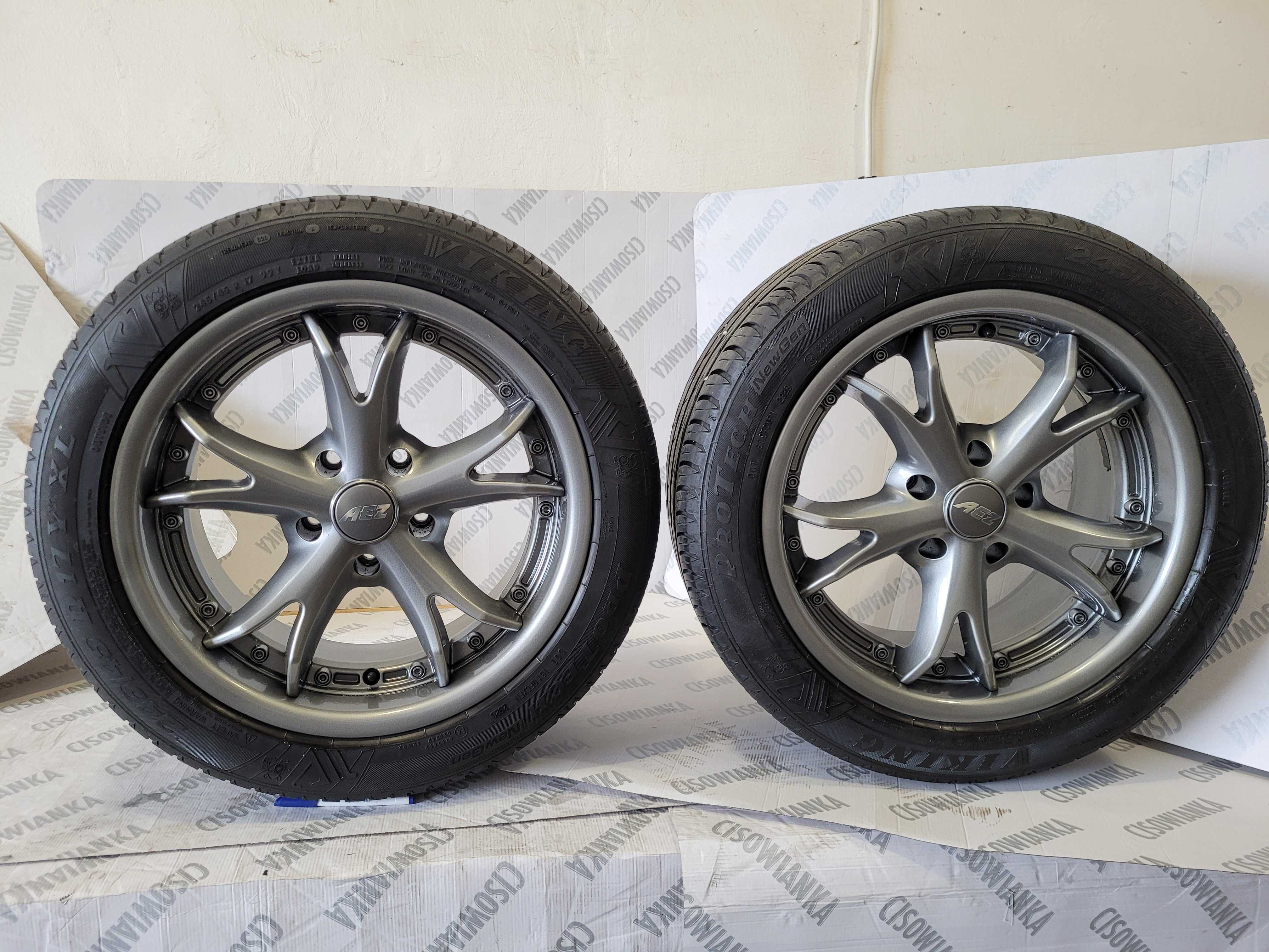 4szt kultowych Felg AEZ Zeus 18"/8,5J 5x120 Et 16 rant z oponami