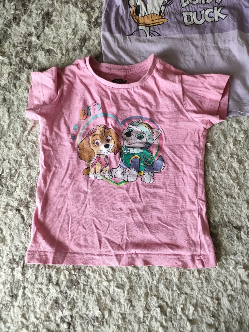 T shirt sukienka krótkie spodenki 3-4 lata
