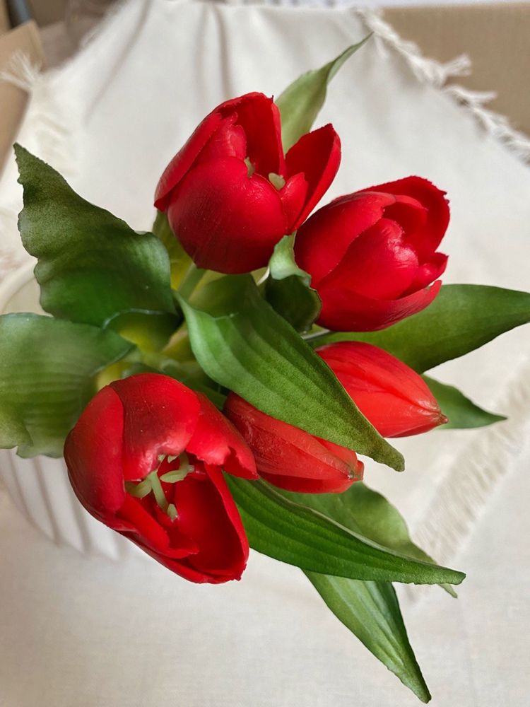 Штучні тюльпани, штучні квіти, тюльпани, декор, квіти для композицій
