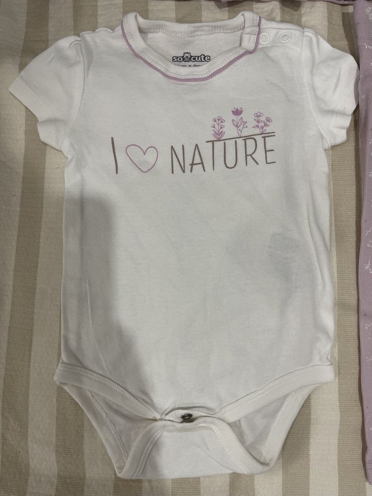 Komplet zestaw so cute 74 organic cotton Nature body kokardka opaska