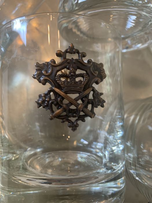 Szklanki z herbem do whisky, wys. 10cm. Bohemia