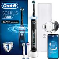 Escova de Dentes, Oral-B Genius 8000, Preto(base + pega espelho [NOVO,