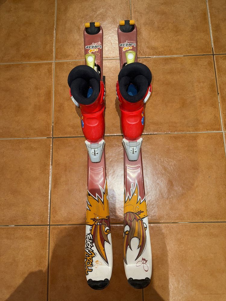 Ski Wed’ze de 104 cm mais Botas de Ski de 20,5 cm