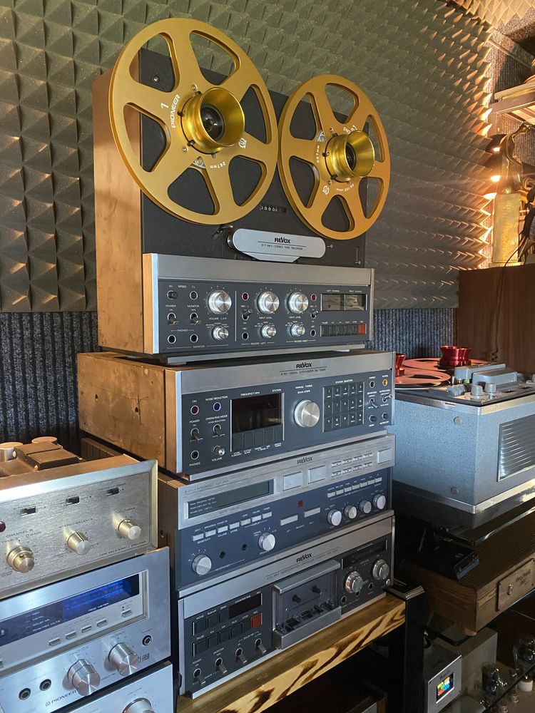Revox zestaw, szpula B77, kasetowy B710, tuner B760, wzmacniacz B251